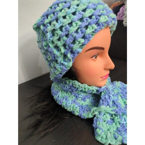 Pull through scarf with double layer ear warmer set - Picture 2 of 8